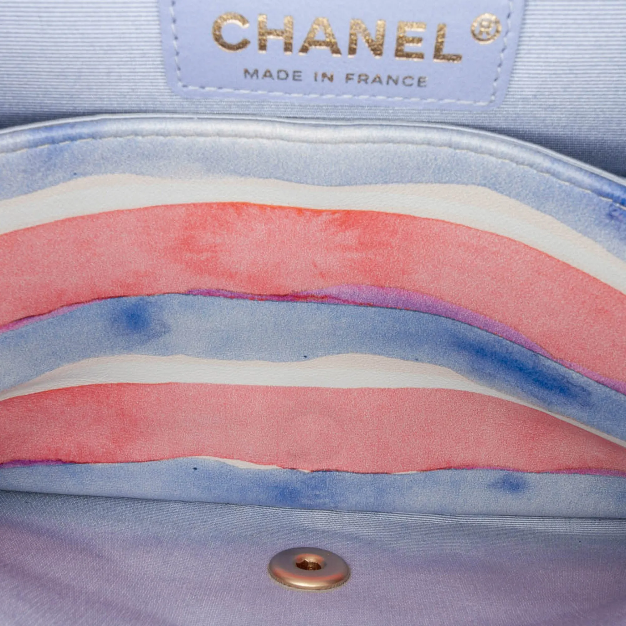 Chanel Medium Classic Printed Lambskin Watercolor Double Flap