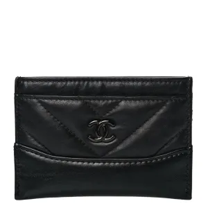 Chanel So Black Quilted Gabrielle Card Holder Wallet