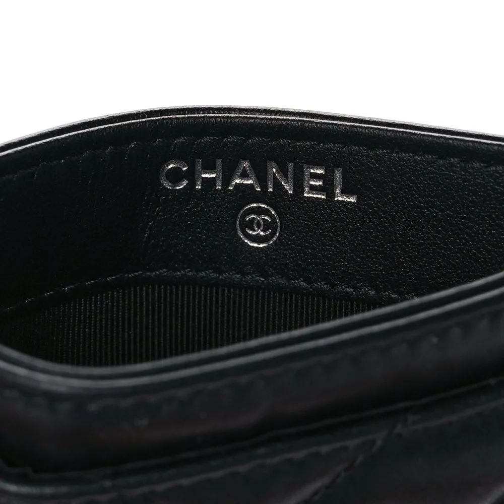 Chanel So Black Quilted Gabrielle Card Holder Wallet