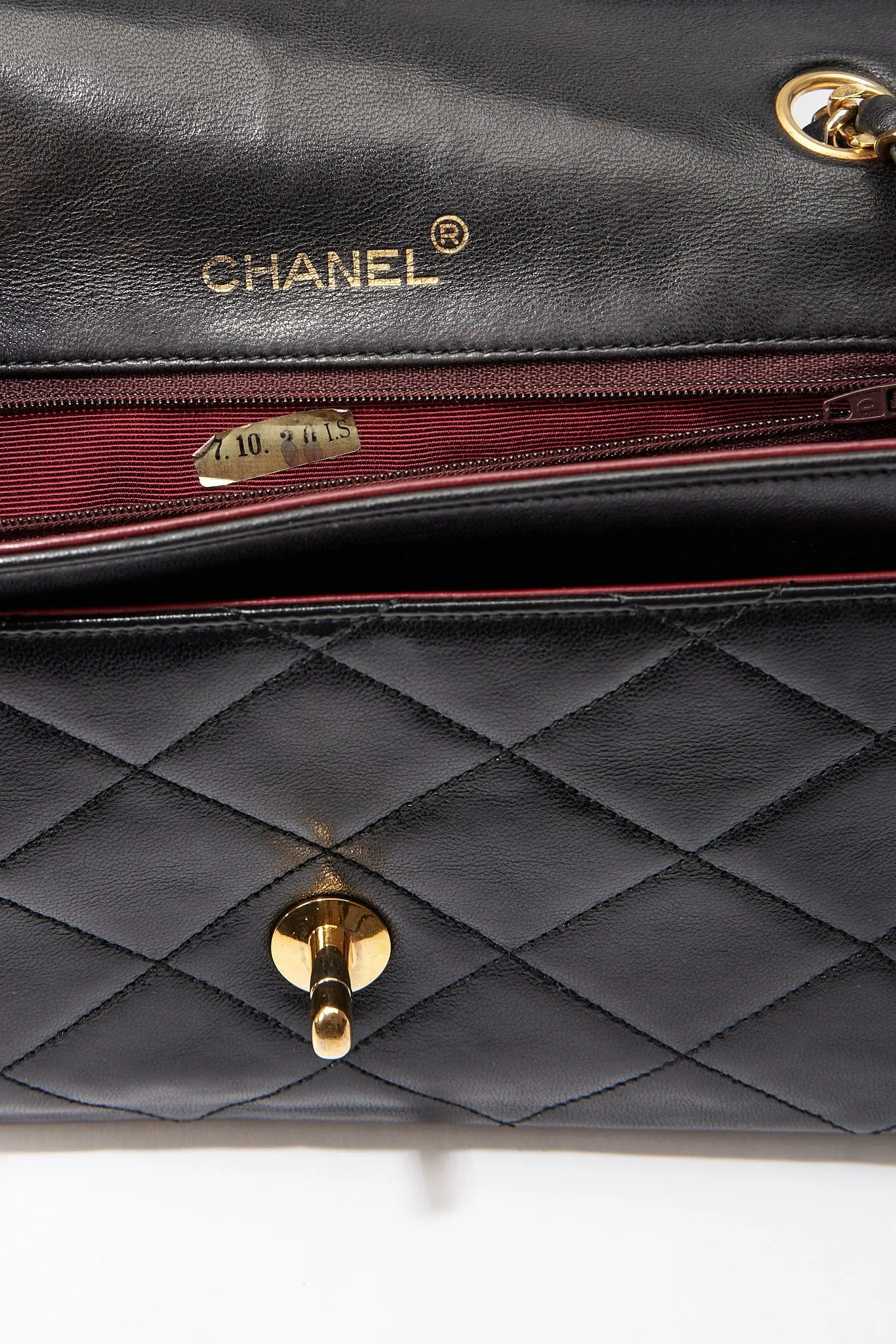Chanel Vintage Black Single Flap with 24k gold plated hardware and V design