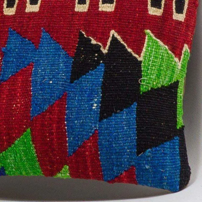 Chevron Multi Color Kilim Pillow Cover 16x16 3326