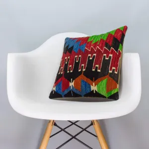 Chevron Multi Color Kilim Pillow Cover 16x16 3328