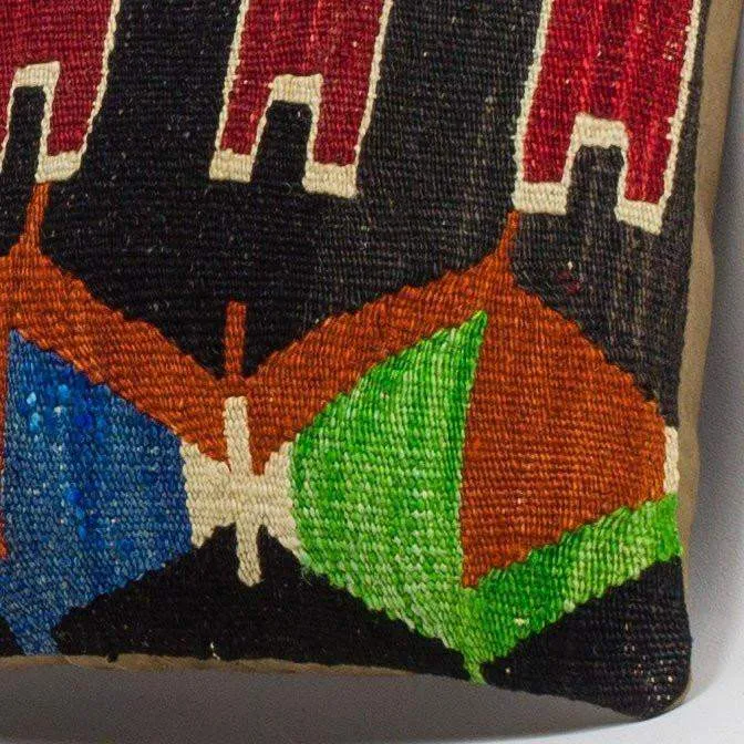 Chevron Multi Color Kilim Pillow Cover 16x16 3328
