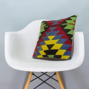 Chevron Multi Color Kilim Pillow Cover 16x16 3703