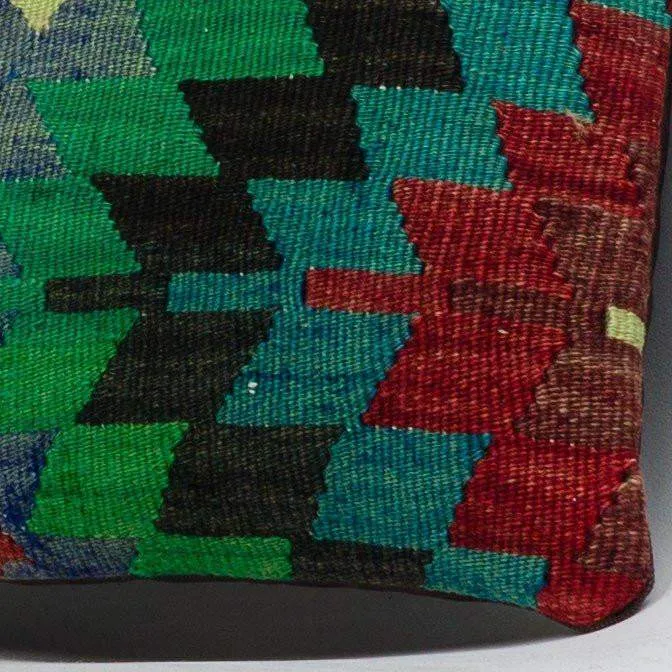 Chevron Multi Color Kilim Pillow Cover 16x16 3969