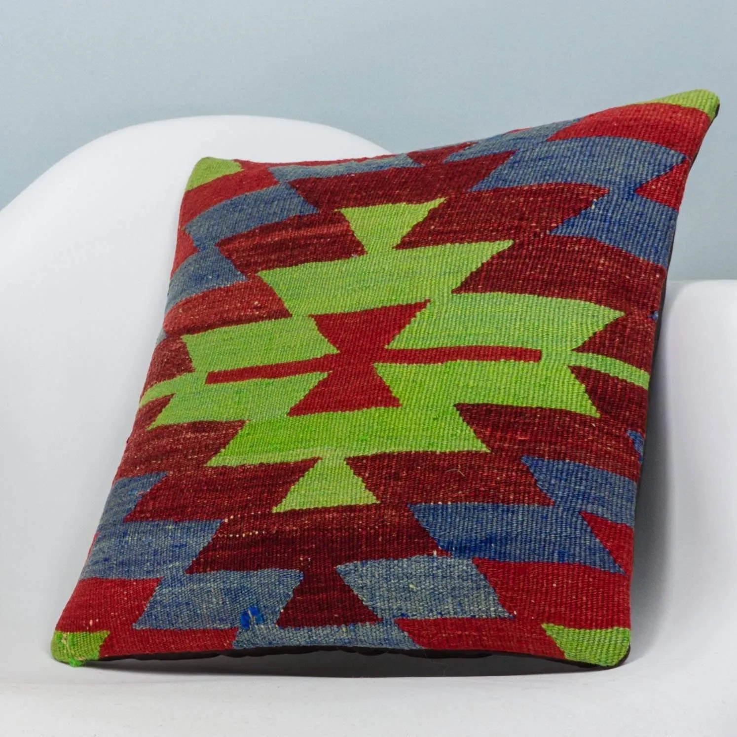 Chevron Multi Color Kilim Pillow Cover 16x16 3972