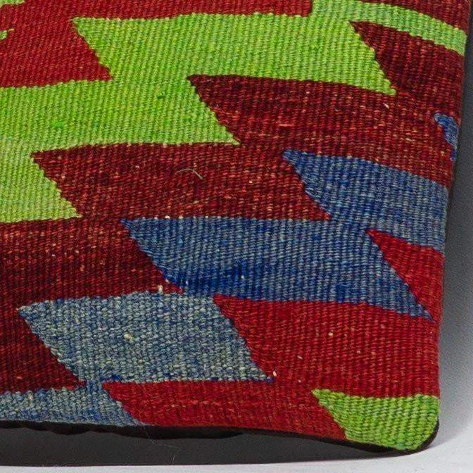 Chevron Multi Color Kilim Pillow Cover 16x16 3972