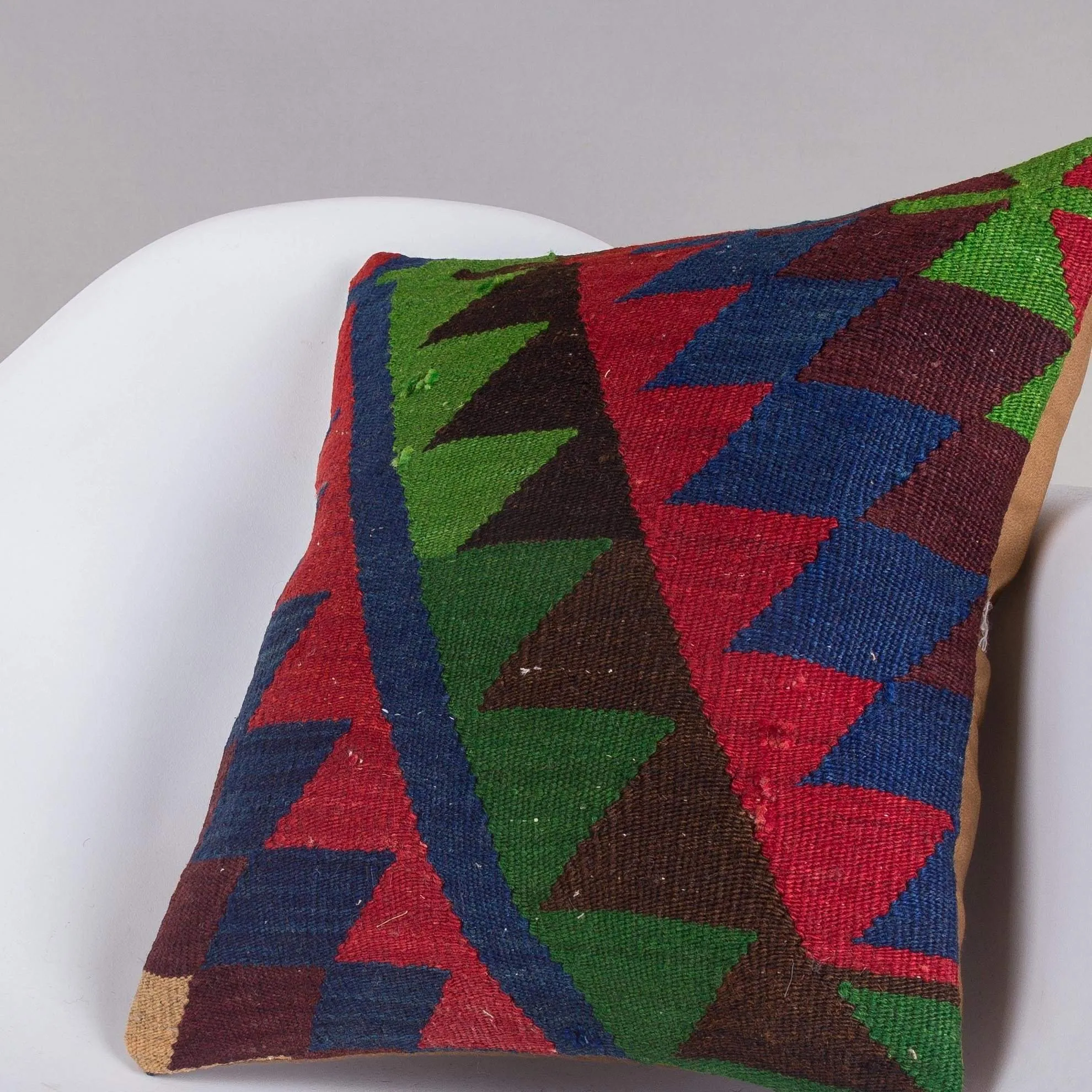 Chevron Multi Color Kilim Pillow Cover 16x16 5056