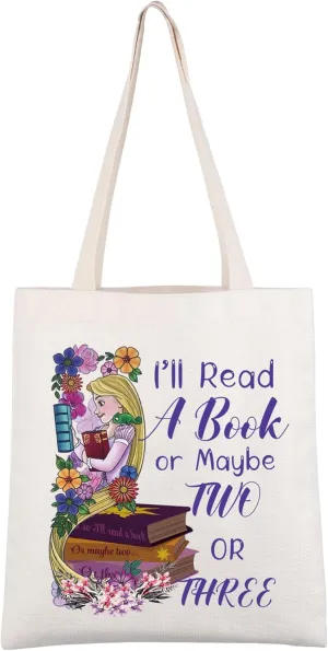 CMNIM Princess Sun Bookish Gift Princess Sun Book Tote Bag Fairy Tale Fan Gift I’ll Read A Book or Maybe TwoHandbags