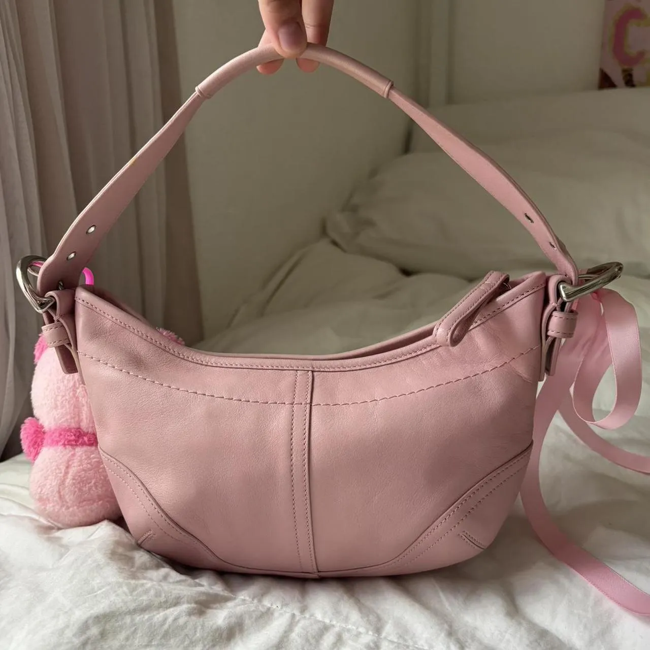Coach Baby Pink Mini Hobo🩶🏙️