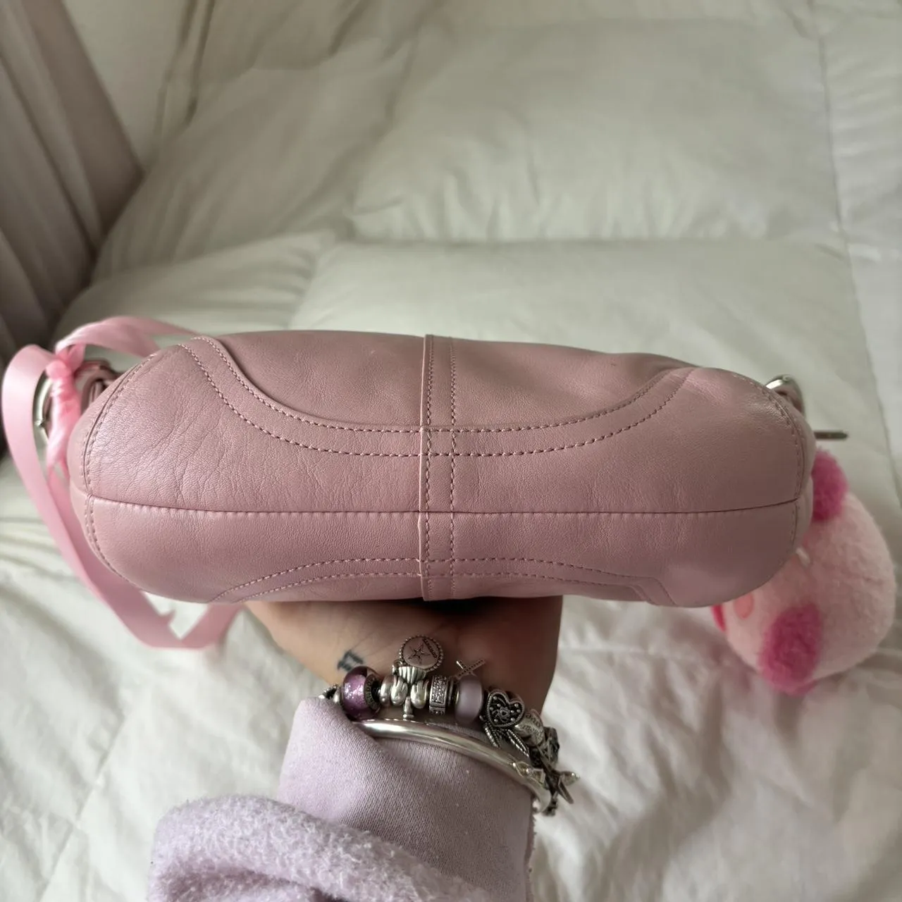 Coach Baby Pink Mini Hobo🩶🏙️