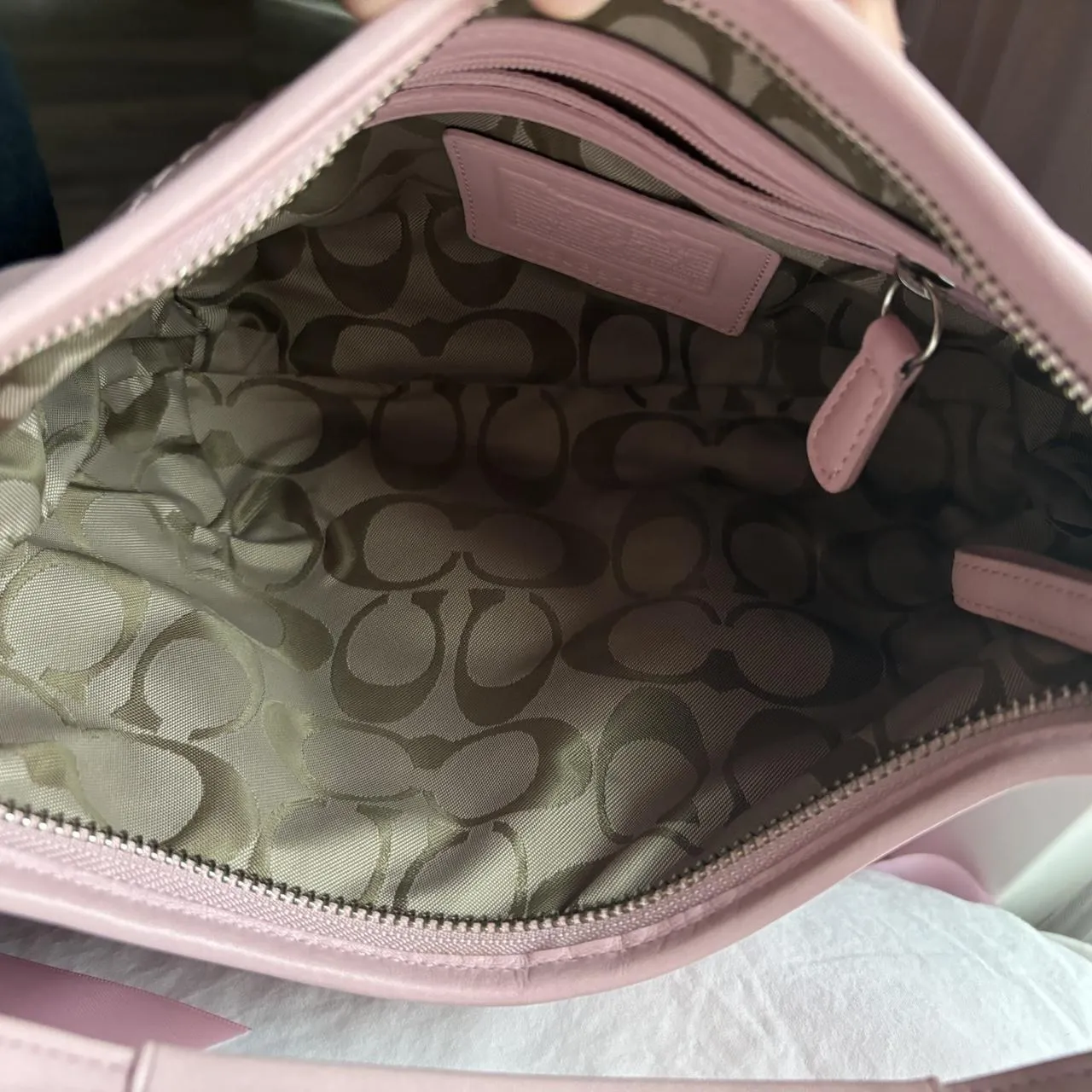 Coach Baby Pink Mini Hobo🩶🏙️