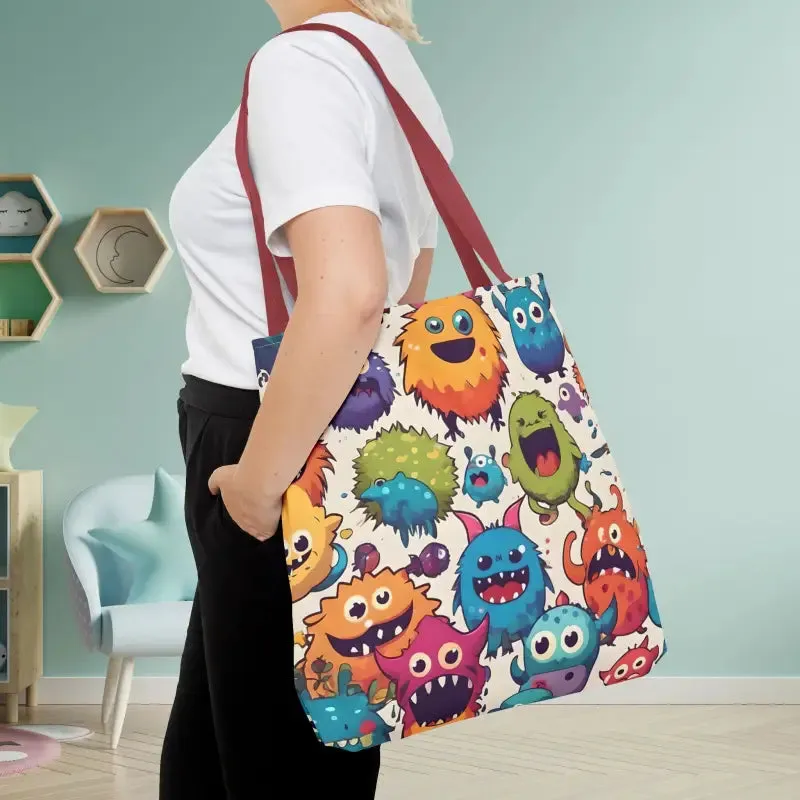 Colorful Cute Monsters Tote Bag for Trendy Fashion