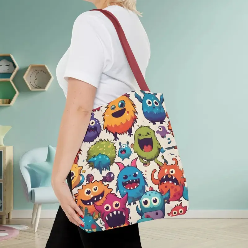 Colorful Cute Monsters Tote Bag for Trendy Fashion
