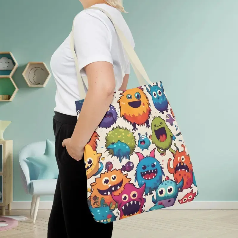 Colorful Cute Monsters Tote Bag for Trendy Fashion