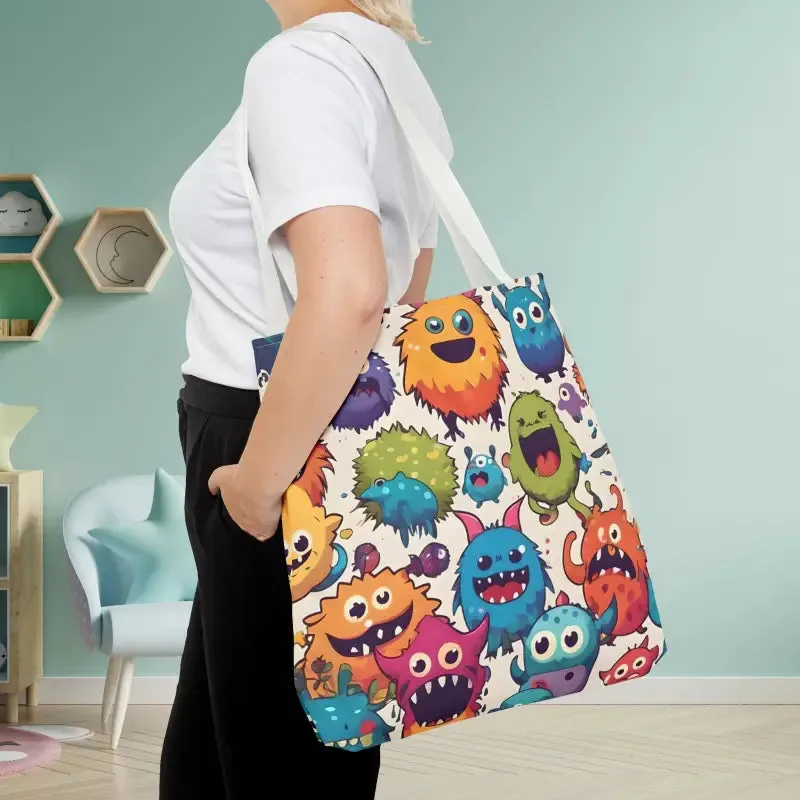 Colorful Cute Monsters Tote Bag for Trendy Fashion