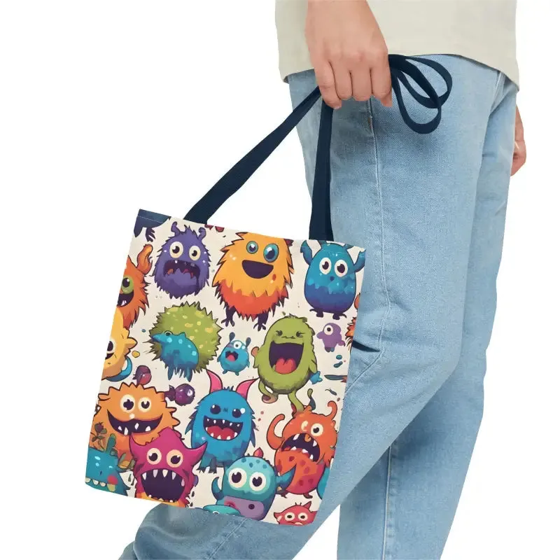 Colorful Cute Monsters Tote Bag for Trendy Fashion
