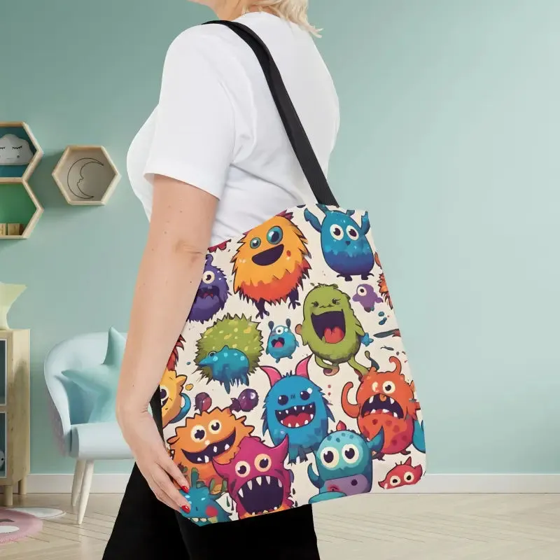 Colorful Cute Monsters Tote Bag for Trendy Fashion