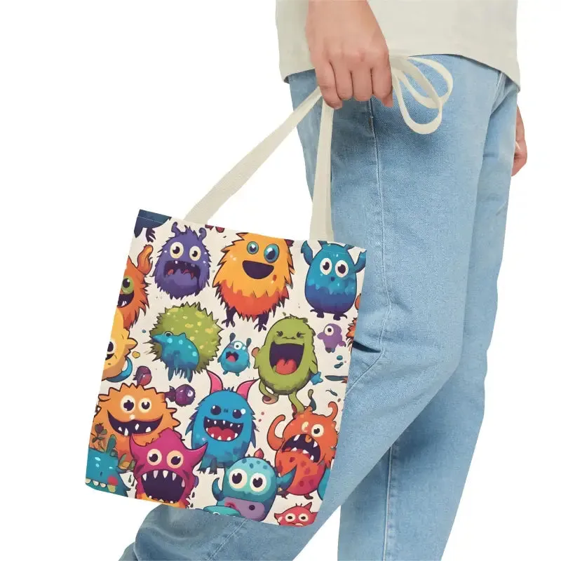 Colorful Cute Monsters Tote Bag for Trendy Fashion
