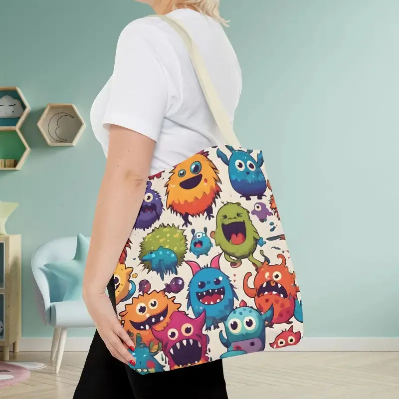 Colorful Cute Monsters Tote Bag for Trendy Fashion
