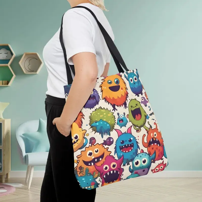 Colorful Cute Monsters Tote Bag for Trendy Fashion