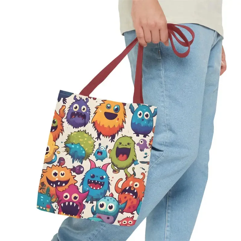 Colorful Cute Monsters Tote Bag for Trendy Fashion