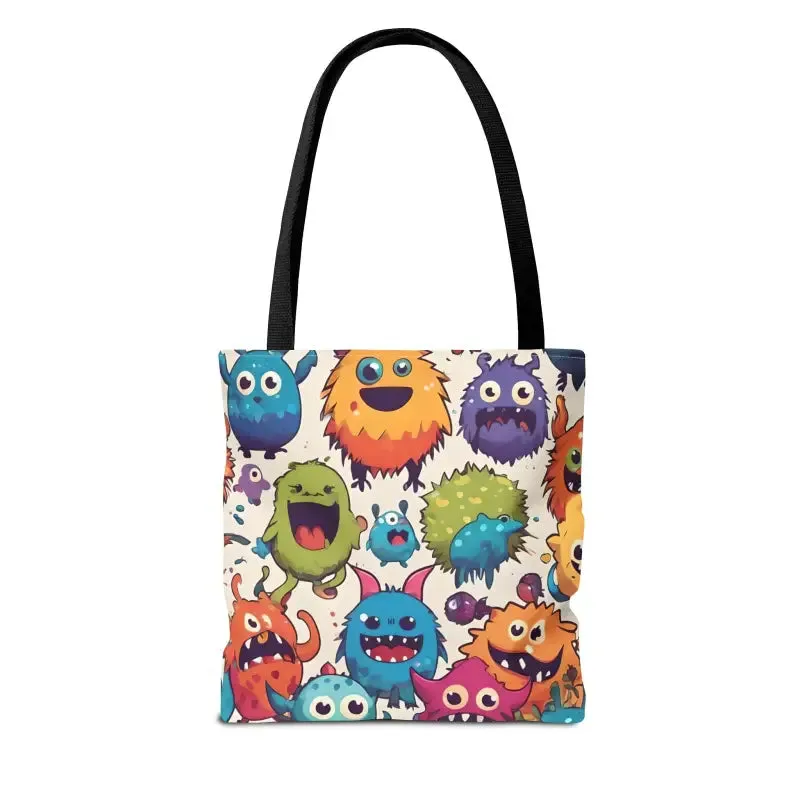 Colorful Cute Monsters Tote Bag for Trendy Fashion