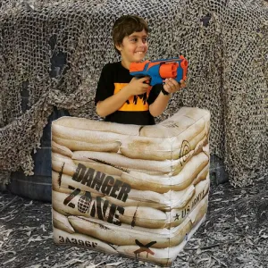 Combat Battlefield Inflatables, Compatible with Laser tag, Water Gun, Dart Gun, Perfect for Party Gun Game Battle Obstacles Birthday Activities