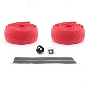 Comfortable Cycling with Bicycle Handlebar Silicone Straps Non Slip and Shock Absorbing (red)