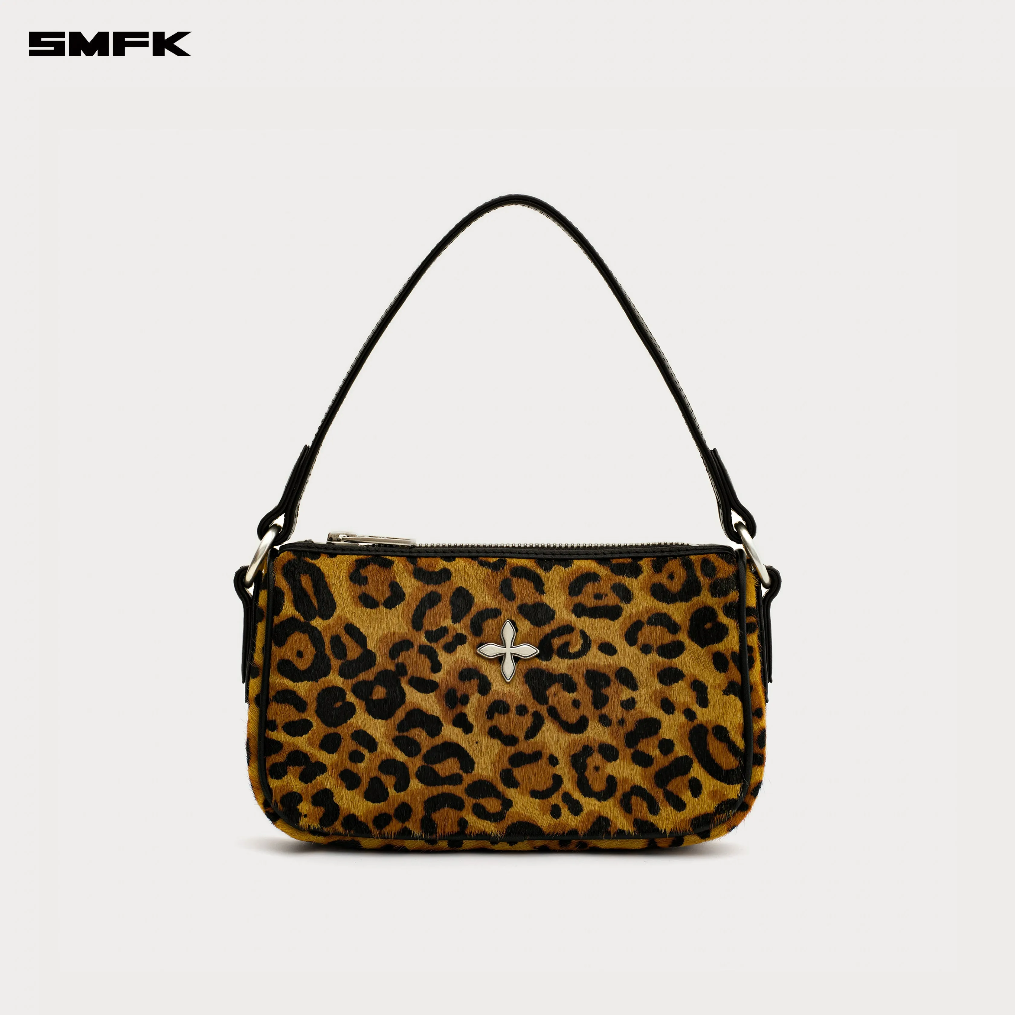 COMPASS BADGE Cross Leopard Bag (Small)