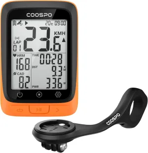 CooSpo [Bundle Promotion] BC107 GPS Bike Computer Matches with Out Front Cycling Computer Extended Mount