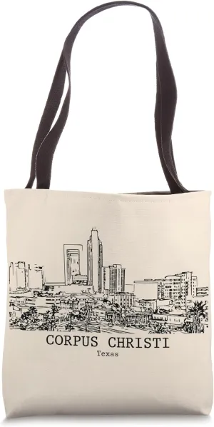 Corpus Christi Texas Vintage Retro Travel Souvenir Tote Bag