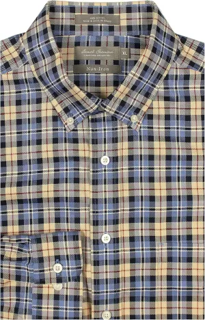 Cremieux Signature Collection Non-Iron Premium Cotton Men's Long Sleeve Shirt, Regular Sizes
