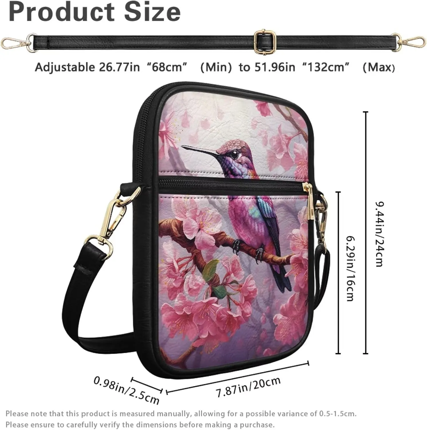 Crossbody Bag for Women Cell Phone Crossbody Hobo Purses Leather Small Crossbody Shoulder Bag