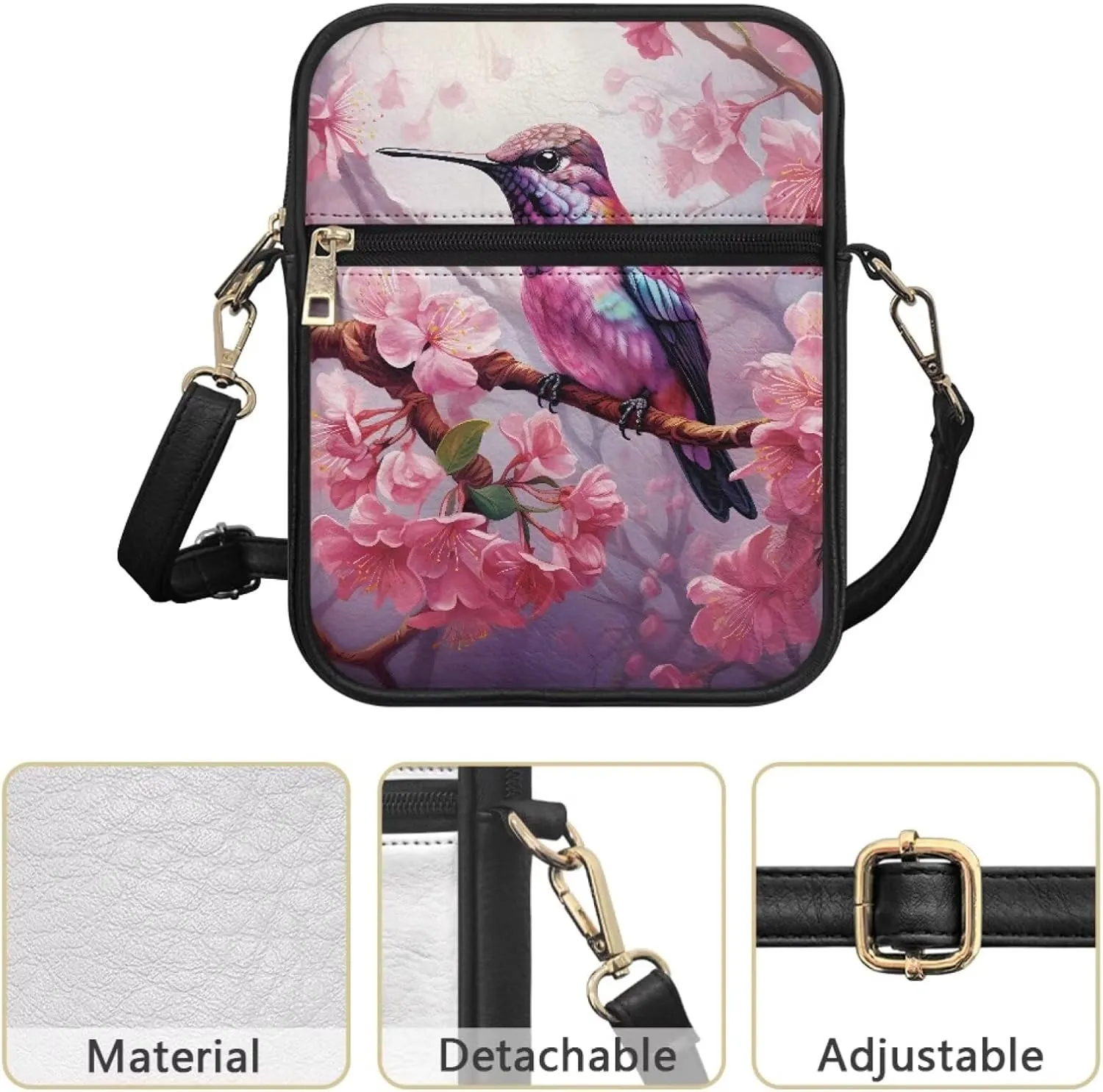 Crossbody Bag for Women Cell Phone Crossbody Hobo Purses Leather Small Crossbody Shoulder Bag