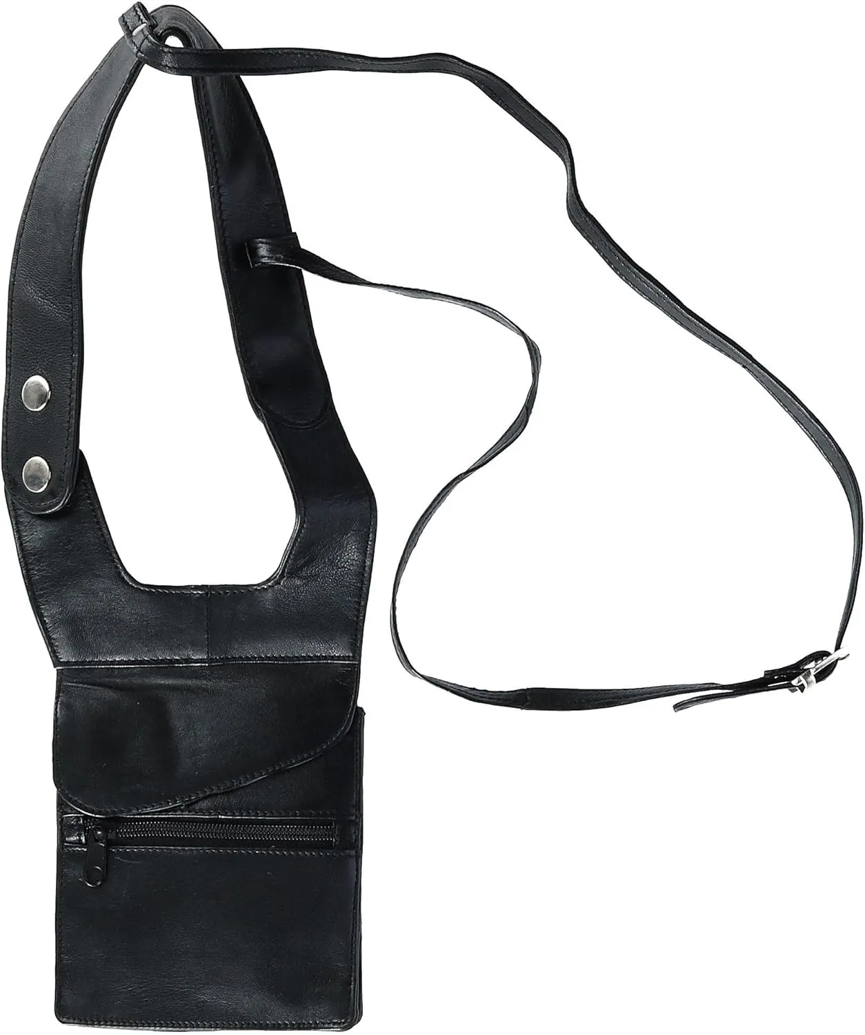 CTM® Unisex Leather Travel Shoulder Wallet