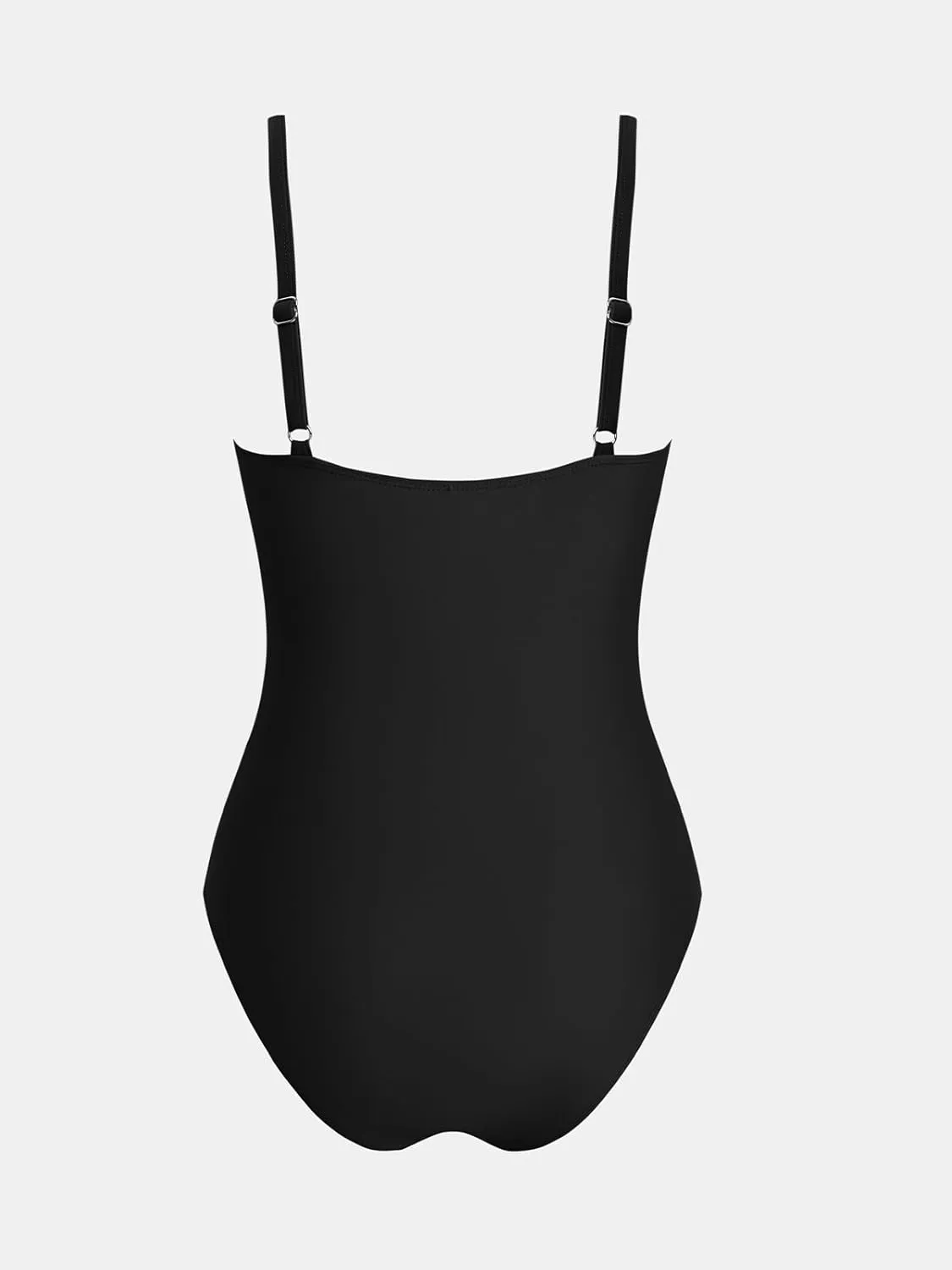CUPSHE Women's One Piece Swimsuit Round Neck Bathing Suit Mesh Adjustable Straps Spaghetti