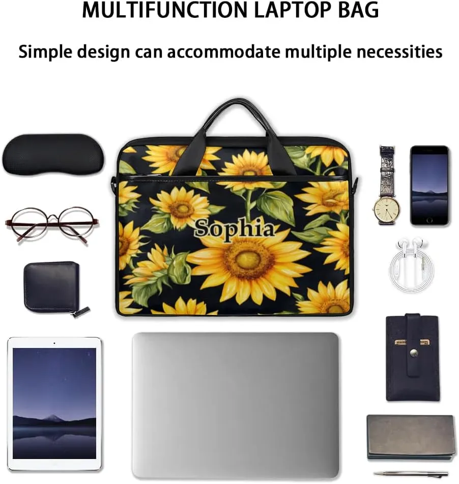 Custom-Laptop-Bag for-Adults Personalized Laptop-Shoulder-Bag with Name Computer-Bag Unicorn Work Bag