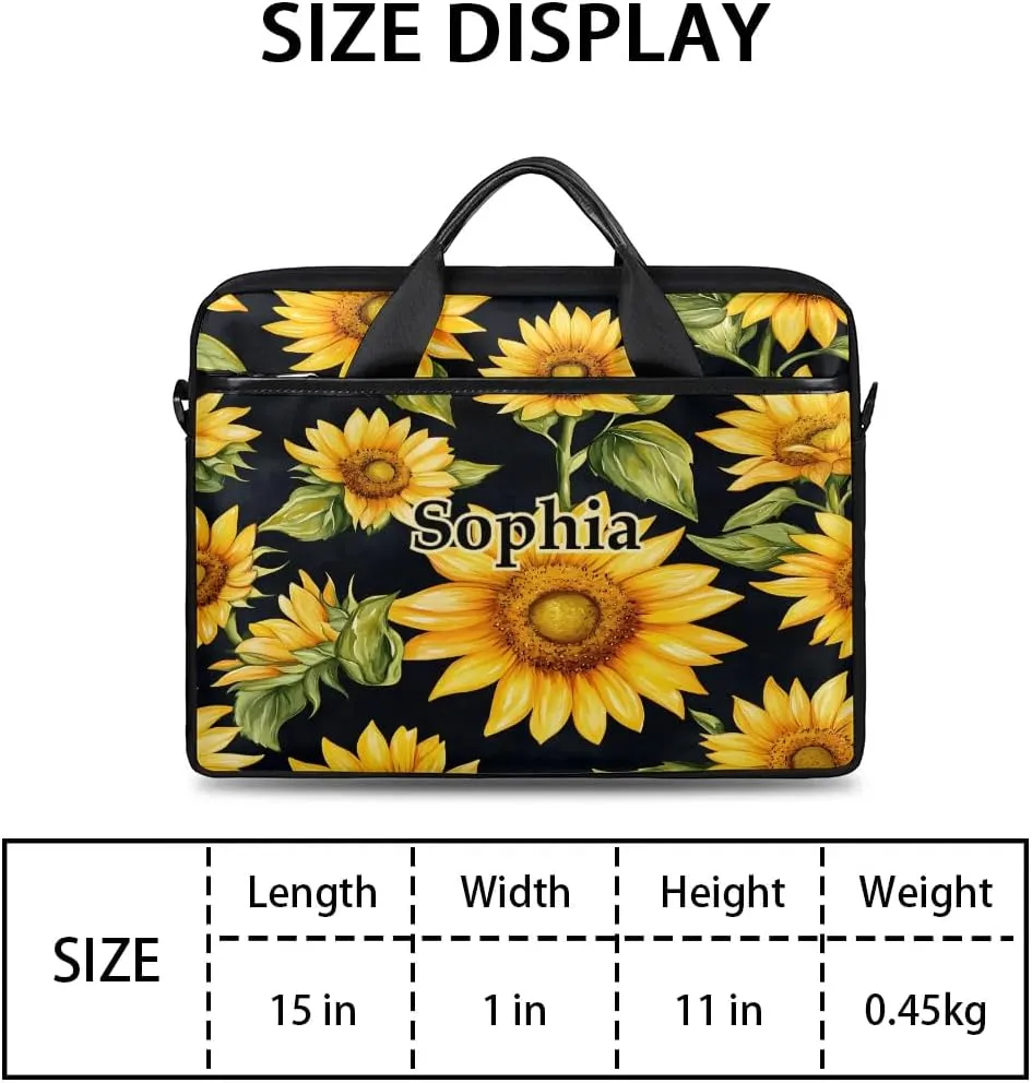 Custom-Laptop-Bag for-Adults Personalized Laptop-Shoulder-Bag with Name Computer-Bag Unicorn Work Bag