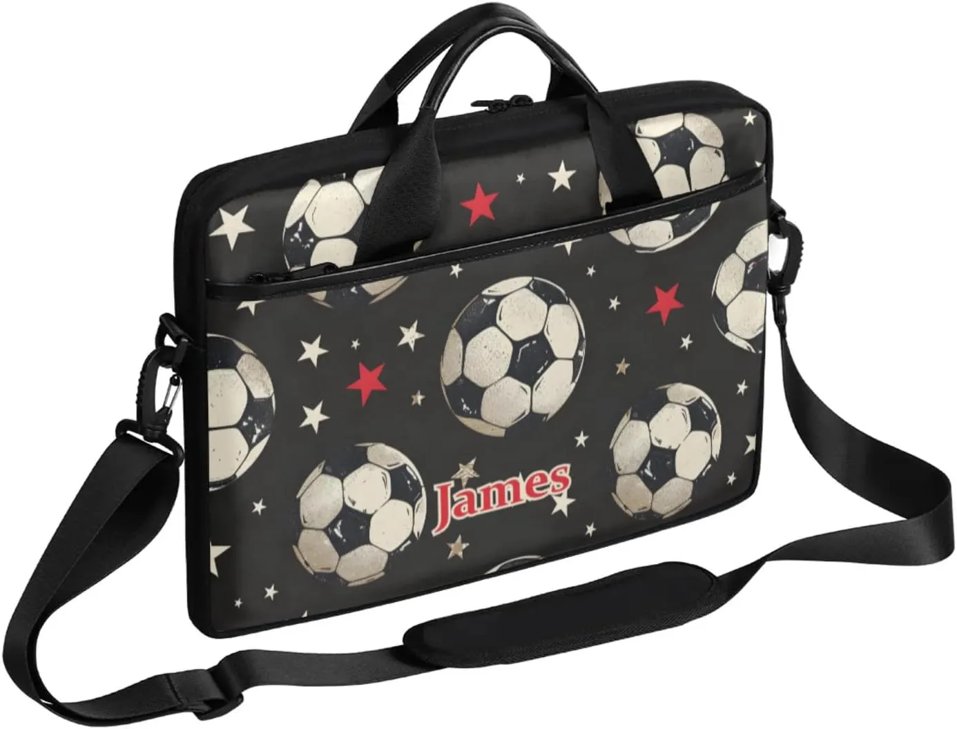 Custom-Laptop-Bag for-Adults Women Men Personalized with-Name Computer-Bag Colorful Basketball