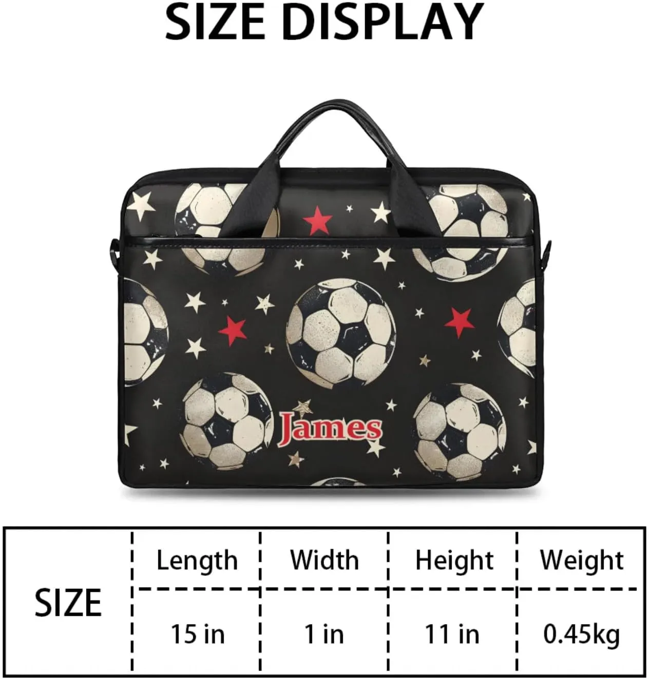 Custom-Laptop-Bag for-Adults Women Men Personalized with-Name Computer-Bag Colorful Basketball