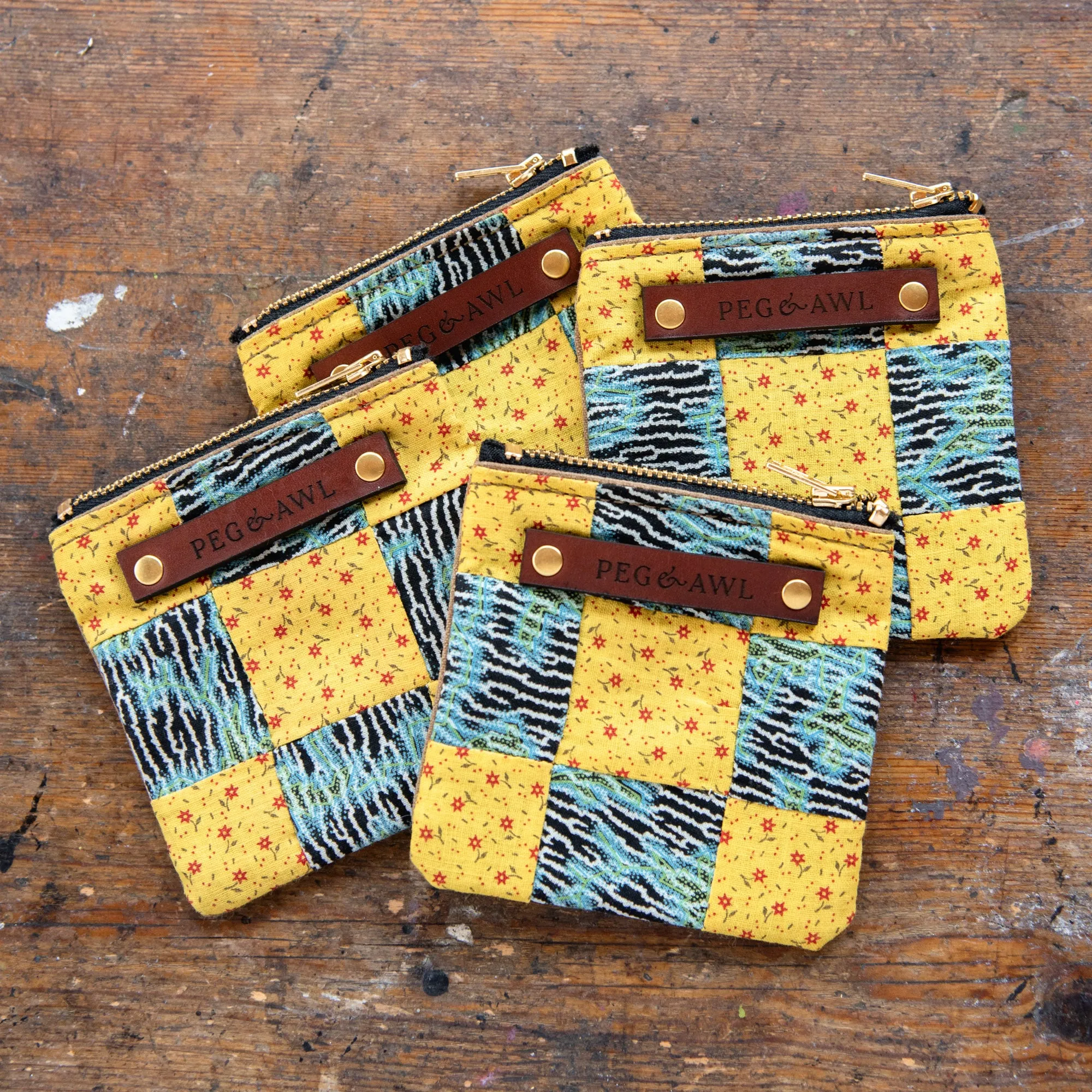 Custom Pouch with Antique Quilt Block: Nei