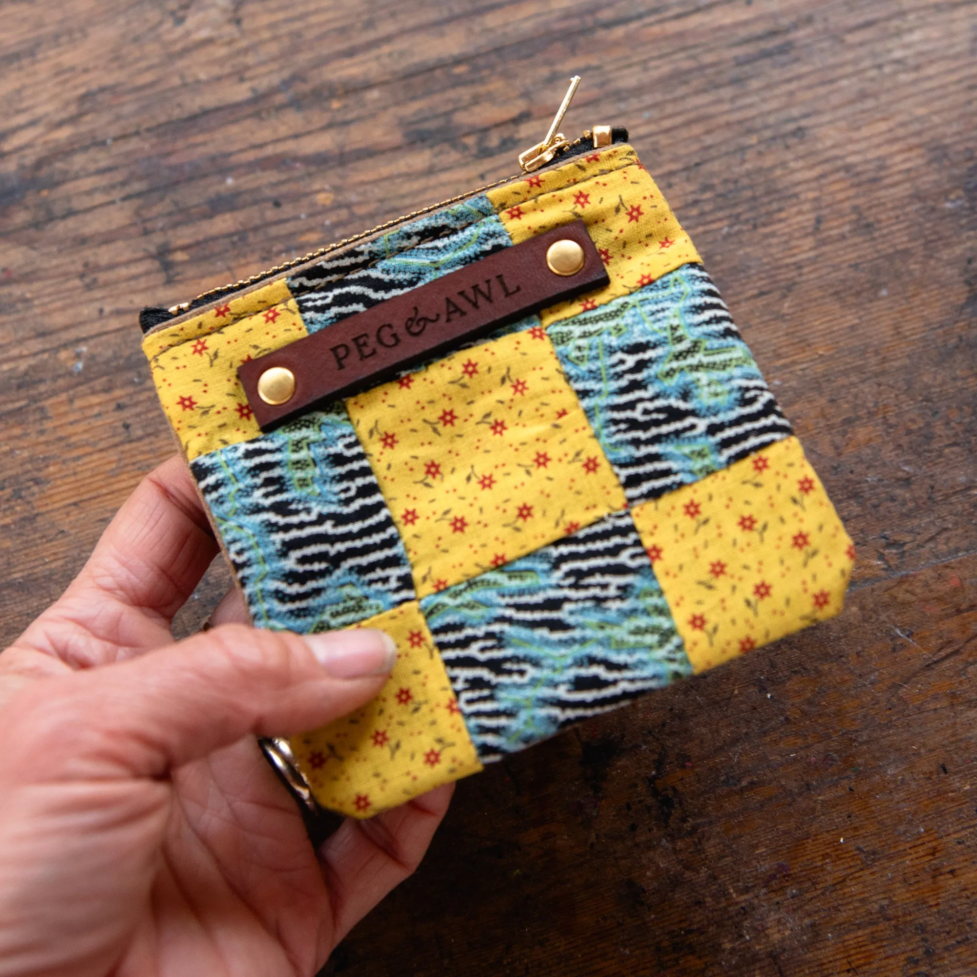 Custom Pouch with Antique Quilt Block: Nei