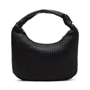 Cut n' Paste - "Knot" Small Woven Hobo in Black