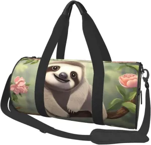 Cute baby sloth Duffle Bag for Women Men Personal Item Travel Bag Canvas Weekender Overnight Bag Lightweight Sports Tote Gym Bag Carry On Luggage Bag