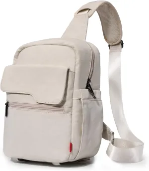 Cwatcun Camera Bag Crossbody Shoulder Messenger Camera Case, Lightweight DSLR/SLR/Mirrorless Photography Bag with Tripod Holder and Rain Cover for Canon, Nikon, Sony, Fuji Cameras, Lens Accessories