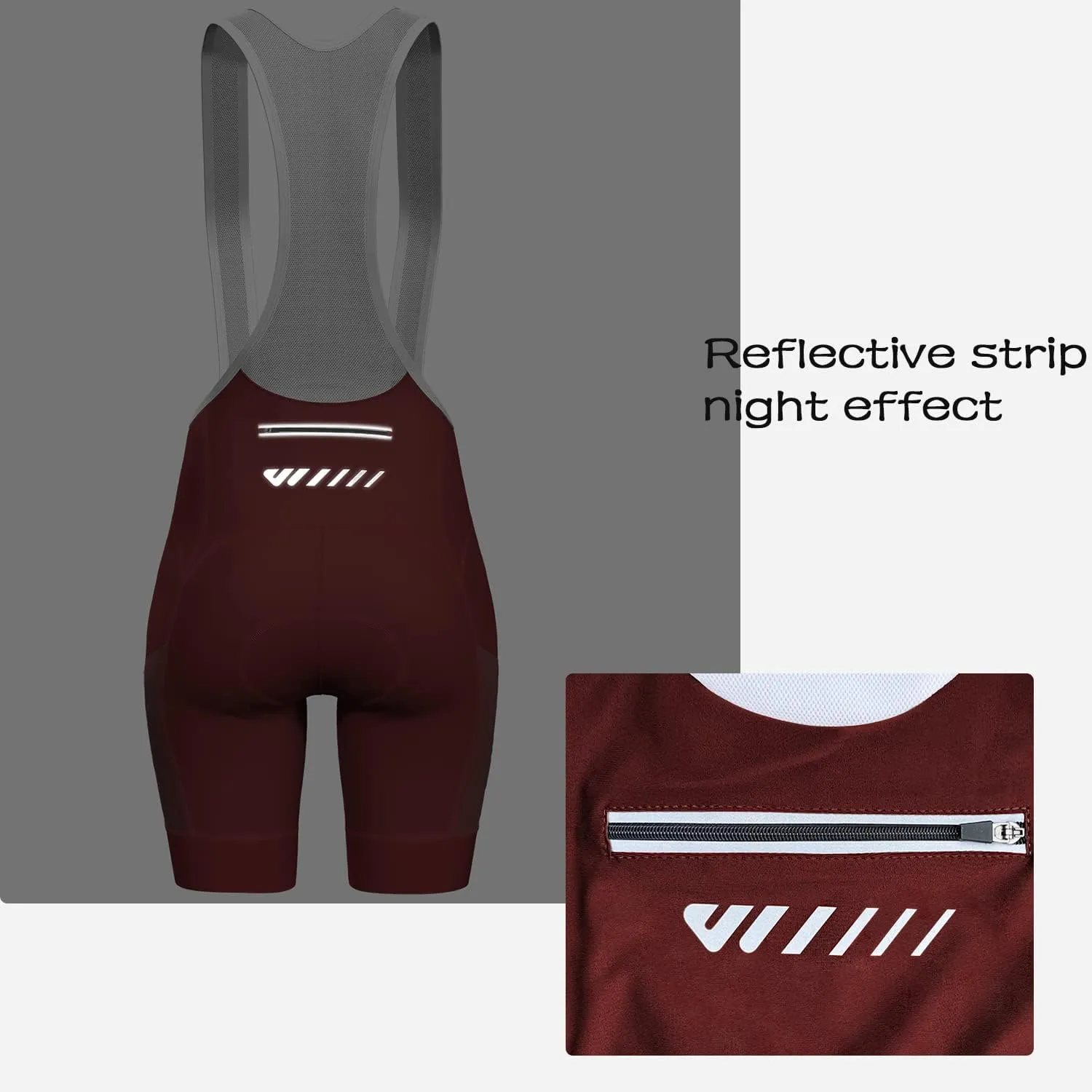 Cycling Bibs Women Padded Bike Shorts Womens Bicycle Shorts with Padding 4D Biking Pants with Mesh Pockets
