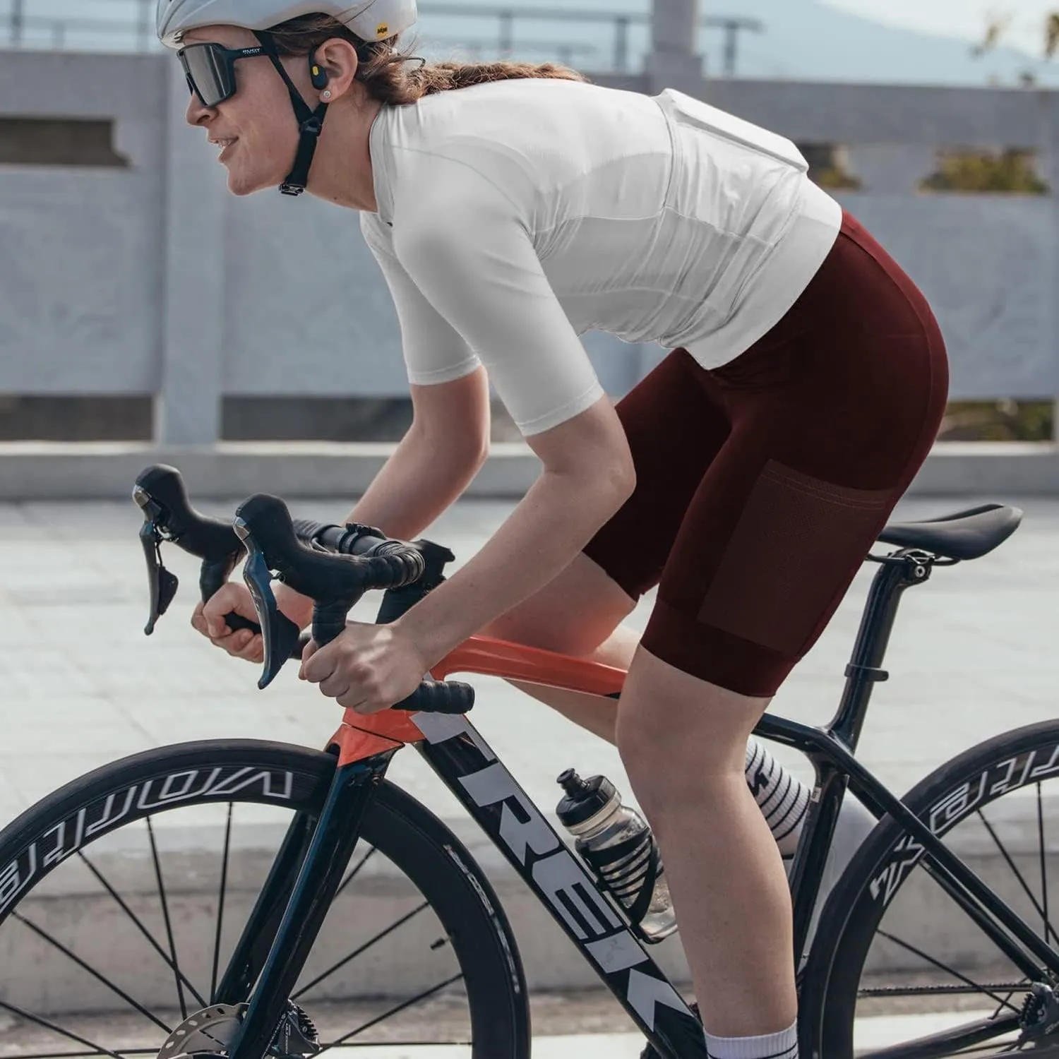 Cycling Bibs Women Padded Bike Shorts Womens Bicycle Shorts with Padding 4D Biking Pants with Mesh Pockets