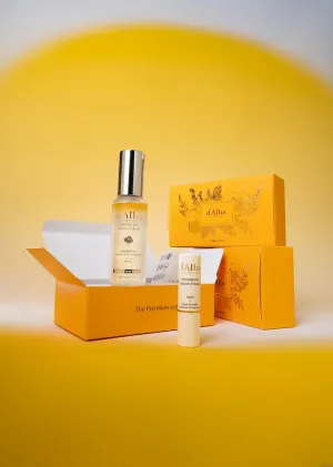 d'alba Piedmont White Truffle Vegan Gift Set, First Aromatic Spray Serum and Nourishing Lip balm 35g