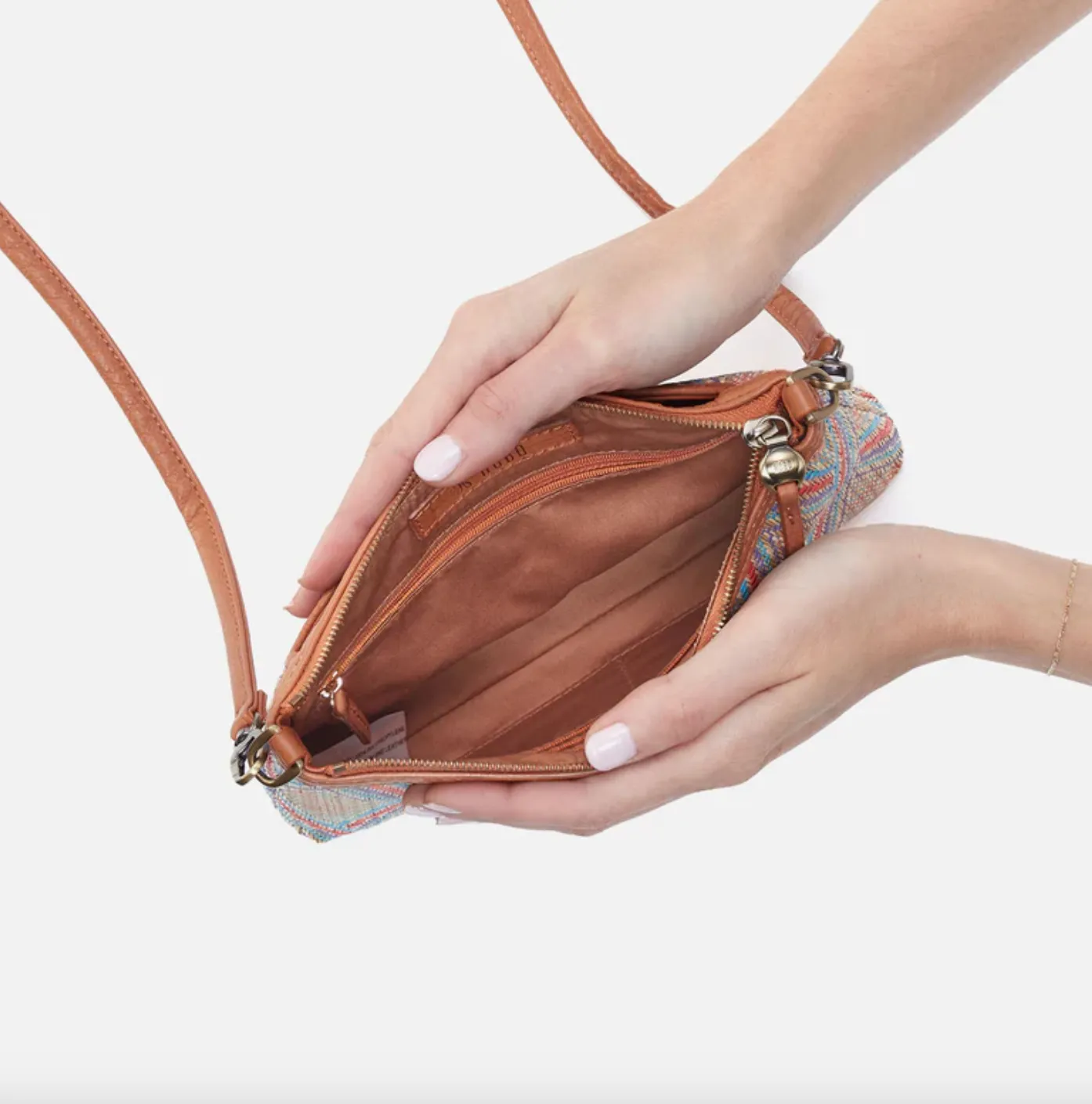 Darcy Crossbody | Multi Weave with Leather Trim